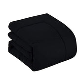Sweet Home Collection Down Alternative Comforter All Season Warmth Luxurious Plush Loft Microfiber Fill Duvet Insert Bedding, Queen, Black Sweet Home Collection