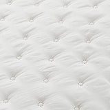 HIARUO 2-Piece Twin Quilt Set - Soft Warm Ultrasonic Reversible Pleated Ruffled Coverlet Bedspread Set (68 x 90 Inch) with 1 Pillow Sham (20 x 26 Inch), Lightweight White HIARUO