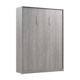 Bestar Claremont 59W Full Murphy Bed in Platinum Gray, Sleeping Arrangement for Multipurpose Area, Bedroom, Guest Room, or Living Room Bestar