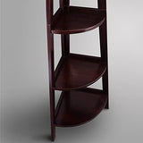 Casual Home Espresso 5-Shelf Corner Ladder Bookcase for Stylish Storage Casual Home