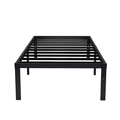 EMODA 16 Inch Platform Twin XL Bed Frames No Box Spring Needed, Heavy Duty MetalBed Frame, Noise Free, Easy Assembly, Black EMODA
