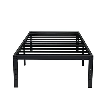 EMODA 16 Inch Platform Twin XL Bed Frames No Box Spring Needed, Heavy Duty MetalBed Frame, Noise Free, Easy Assembly, Black