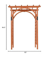 Classic Style Seedling Soar Master Cedar Wooden 63"x23.5"x84.5" Superior Outside Arbor Arch Pergola Trellis Wood Garden Yard Lattice ANA Store