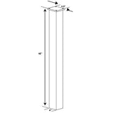 Mail Boss 7121, Black In-Ground Mounting Post, 43 x 4 x 4 inches, for Use with Mailbox Mail Boss