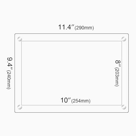 8x10 Modern Acrylic Photo Frame, Clear Glass-Like Desk Picture Frame with Stand off & Hanging String, Frameless Floating Look, Self-Standing Desktop or Wall Mount, Horizontal & Vertical Display ADColor