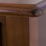 Leick Home Coastal Console Table, Solid Wood, with Drawer and Shelf, for Entryways, Hallways, and Living Rooms, Pecan Brown, 20027-PC Leick Home