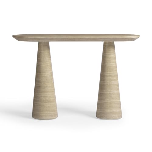 First of a Kind Console Table in Travertine Concrete First of a Kind