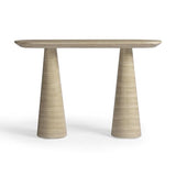 First of a Kind Console Table in Travertine Concrete First of a Kind