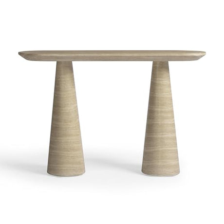First of a Kind Console Table in Travertine Concrete First of a Kind