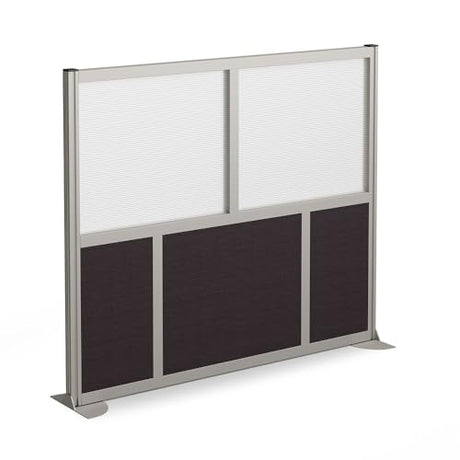 NBF Office Partition, Cubicle Wall Divider, Modern Room Separator, Free Standing Privacy Panel, 52" H x 60" W, Indoor, Espresso nbf signature series
