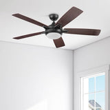 Prominence Home 51649-01 Lorelai Smart Ceiling Fan with Light and Remote, 52, Bronze Prominence Home