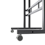 DlandHome Mobile Standing Desk Stand Up Desk Rolling Desk, Stand Sit Desk Mobile Computer Desk Adjustable Standing Desk 23.6inches Table Workstation Mobile Desk Cart Tray Black DlandHome