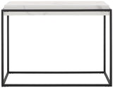 SAFAVIEH Home Collection Edgefield White Marble/Black Console Table SAFAVIEH