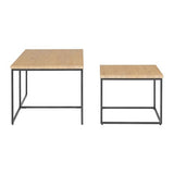 Lavish Home 3-Piece Coffee Table Set - Modern Nesting Tables with Large Table and Side Tables - for Living Room, Apartment, or Dorm (Walnut) Lavish Home