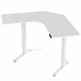 VIVO Electric Corner L-Shaped 47 x 47 in Standing Desk, Memory Height Adjustment, White Top White Frame, DESK-E1L94W VIVO