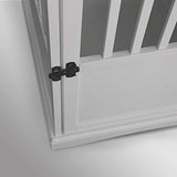 Casual Home Wooden Decorative Indoor Kennel Dog Crate End Table Night Stand Furniture with Lockable Gate for Medium Pets Up to 25 Pounds, White Casual Home