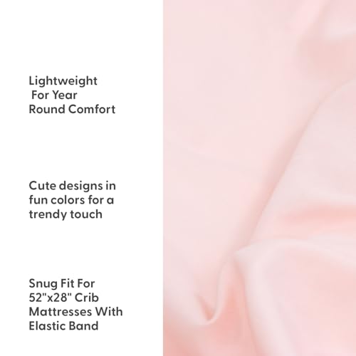 The Peanutshell 4-Pack Fitted Crib Sheet Set - Super Soft & Breathable Baby Girl Crib Sheets, Nursery Decor, Fit for Standard Mattress Cover- Whimsical Floral The Peanutshell
