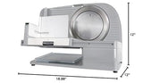Chef's Choice 665 Professional Electric Food and Meat Slicer with Stainless Steel Serrated Blade Features Slice Thickness Control NSF Certified, 8.5-Inch, Gray Chef'sChoice