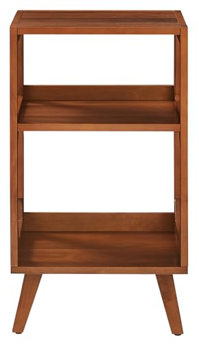 Crosley Furniture Asheville Mid-Century Modern Media Console Record Player Stand, Storage for Vinyl Records, Walnut Crosley Furniture