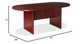 Lorell LLR79128 Racetrack Conference Table, 30.71" Height X 16.54" Width X 33.46" Length Lorell