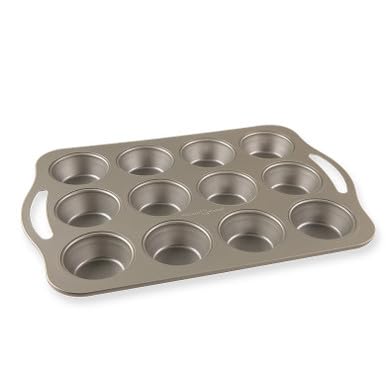 Nordic Ware Treat Nonstick 12 Cavity Muffin Pan, Silver Nordic Ware