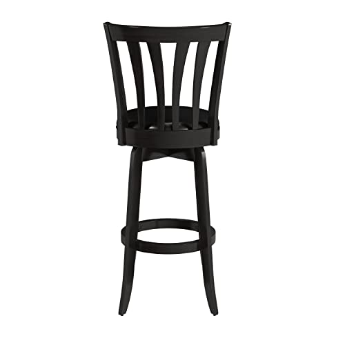 Hillsdale Savana Wood Bar Height Kitchen Stool, 29.5" High, Black - WoodArtSupply