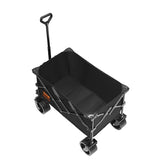 VEVOR 220L/350lbs Collapsible Folding Wagon, Heavy Duty Beach Wagon Cart Foldable with Big Wheels, Outdoor Utility Wagon All Terrain Wagon for Groceries Camping VEVOR