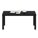Furinno Classic Simple Coffee Table for Living Room, 38.98 (W) x 17.52 (H) x 18.9 (D) Inches, Black Furinno