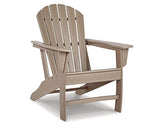 Signature Design by Ashley Sundown Treasure Outdoor Patio HDPE Adirondack Chair, Light Brown Signature Design by Ashley