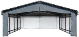 Arrow Carports Enclosure Kit for Galvanized Steel Carport, Fabric Carport Wall Panels, 20' x 20' x 7' Arrow