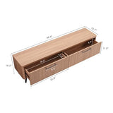 Manhattan Comfort Jodie 69" TV Stand with Wood Ribbed Drawers, Mid Century Modern Console Table for Televisions up to 60", Entertainment Center Storage Solution for Living Room, Maple Manhattan Comfort