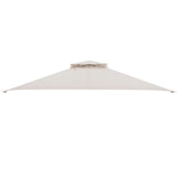 Tangkula 10x12 Ft Gazebo Replacement Canopy Top, Double Tier Canopy Replacement Roof with Air Vent and Drainage Holes, CPAI-84 Outdoor Canopy Top Cover for Garden, Backyard, Patio (Beige) Tangkula