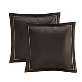 Madison Park Essentials Delaney 24-Piece Room In A Bag Comforter Set-Satin Jacquard, All Season Luxury Bedding, Sheets, decorative pillows and Curtains, Valance, King(104"x92"), Medallion Red Madison Park