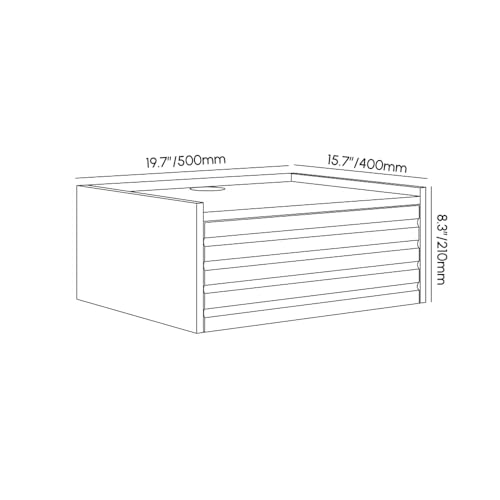 homary Floating Wooden Nightstand with Light & Charging Station, Wall Mounted Nightstand with Drawer, Wireless Charging, USB Ports, Modern Natural Floating Bedside Table for Bedroom homary