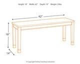 Signature Design by Ashley Whitesburg Cottage Rectangular Dining Bench, Brown & Antique White Signature Design by Ashley