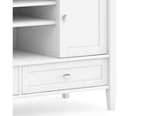 SIMPLIHOME Warm Shaker SOLID WOOD Universal TV Media Stand, 47 inch Wide, Transitional, Living Room Entertainment Center, Storage Cabinet, for Flat Screen TVs up to 55 inches in White SIMPLIHOME