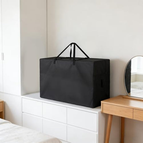 shgsgWK Folding Mattress Storage Bag, Heavy-Duty Foldable Waterproof Dustproof Carrying Case for Memory Foam Tri-Fold Mattress, Futon, Topper (Black) shgsgWK