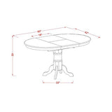 East West Furniture AVPL7-BCH-W 7 Piece Dining Room Furniture Set Consist of an Oval Kitchen Table with Butterfly Leaf and 6 Dining Chairs, 42x60 Inch, Black & Cherry East West Furniture