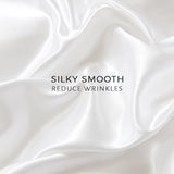 HOdo Home Satin Duvet Cover Queen Size, 3PCS Silk Like Comforter Cover, Ultra Soft and Breathable Bedding Set with Zipper Closure & Corner Ties（White） HOdo Home