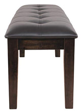 Signature Design by Ashley Haddigan Traditional Upholstered Dining Room Bench, Dark Brown Signature Design by Ashley