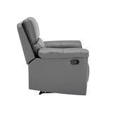 MINCETA Recliner Chairs,Modern 5" Wall Hugger Nursery Recliner with Overstuffed Arm and Back for Living Room,PU Leather in Gray