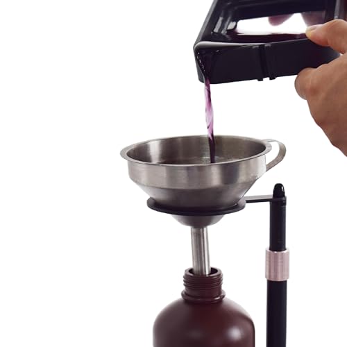 FUNGDO Resin Funnel Stand with Steel Ring Holder,Height Adjustable 3D Printer Resin Filter Strainer Stand,Hand-Free for Easy Recycling LCD/DLP/SLA/UV Photosensitive Resin (Holder+Funnel) FUNGDO