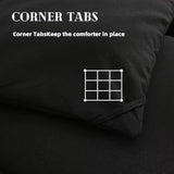 DOWNCOOL Comforters Full Size, Duvet Insert,Black All Season Duvet, Lightweight Quilt, Down Alternative Hotel Comforter with Corner Tabs (Black, Full 82x86 Inches) DOWNCOOL