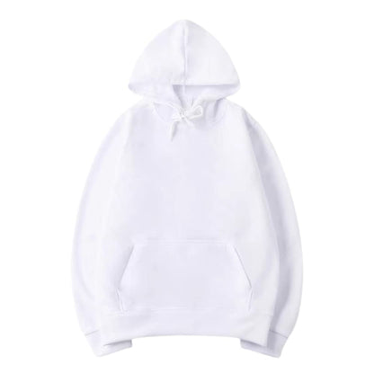 MR.R Sublimation Polyester Blanks White Hoodie Hooded Sweatshirt Cloth Unisex Style Pullover Casual Solid Color Sports Outwear Sweatshirts,XXXL size