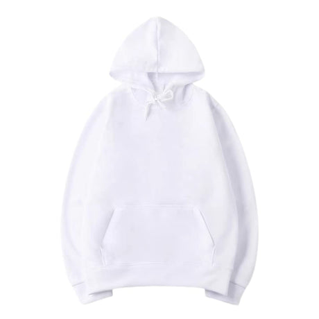 MR.R Sublimation Polyester Blanks White Hoodie Hooded Sweatshirt Cloth Unisex Style Pullover Casual Solid Color Sports Outwear Sweatshirts,XXL size MR.R