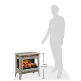 duraflame Freestanding Electric Fireplace Stove Heater with 3D Flame Effect for 1,000 Sq. Ft. Room, French Gray Duraflame