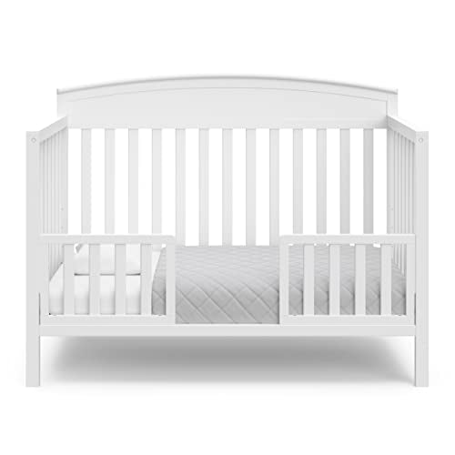Graco Benton 5-in-1 Convertible Crib (White) – GREENGUARD Gold Certified, Converts from Baby Crib to Toddler Bed, Daybed and Full-Size Bed, Fits Standard Full-Size Crib Mattress Graco