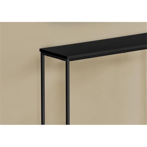 Monarch Specialties I 2250 Accent Table, Console, Entryway, Narrow, Sofa, Living Room, Bedroom, Metal, Laminate, Black, Contemporary, Modern Monarch Specialties
