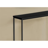 Monarch Specialties I 2250 Accent Table, Console, Entryway, Narrow, Sofa, Living Room, Bedroom, Metal, Laminate, Black, Contemporary, Modern Monarch Specialties