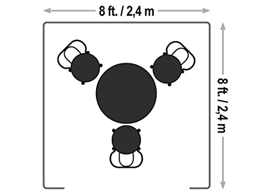 Sojag 8' x 8' Sanibel I Hardtop Gazebo Outdoor Weather-Resistant Aluminum Frame Sun Shelter Light Grey Sojag